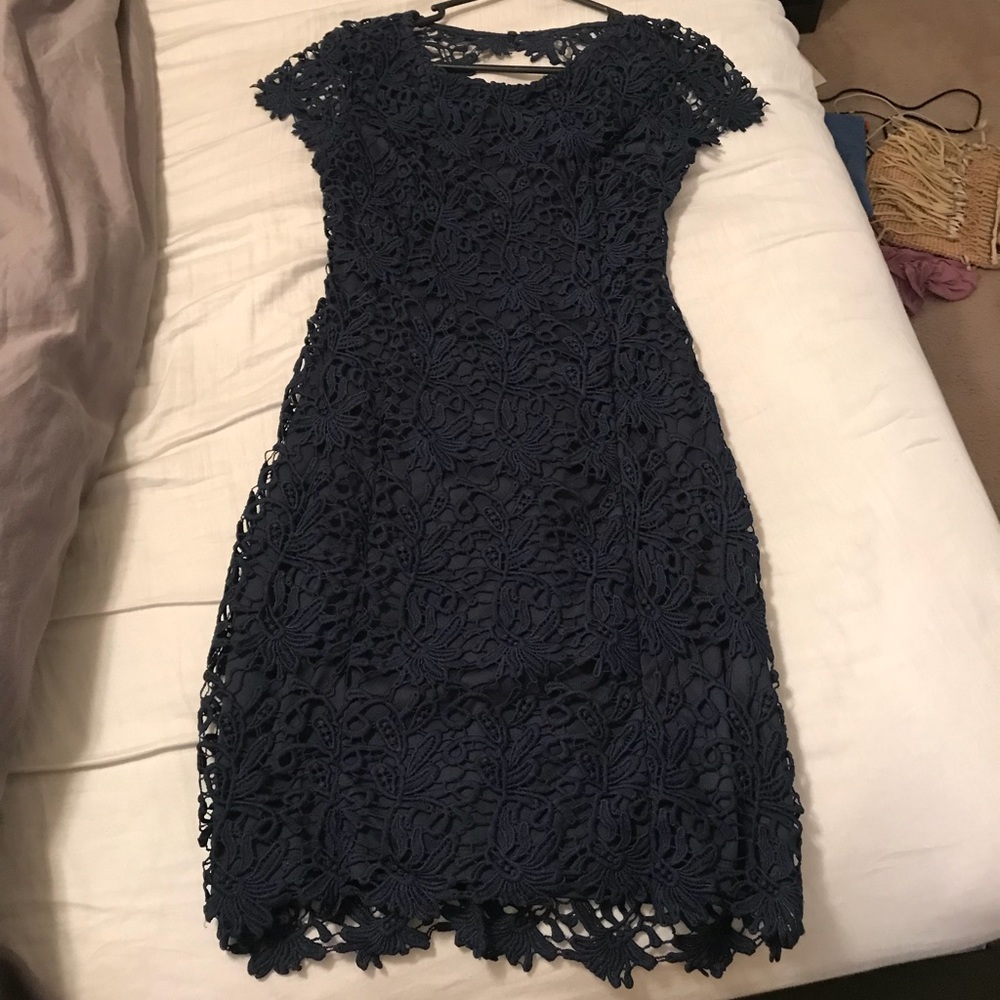 Navy blue, lace, LuLus dress